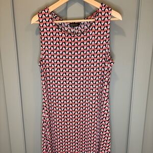 Reborn Women's Sleeveless Dress Size XL Pink, Black, & White Geometric Print